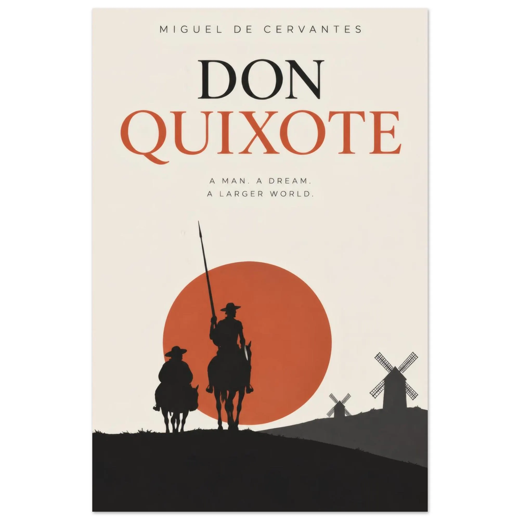 Póster minimalista de Don Quijote — póster minimalista
