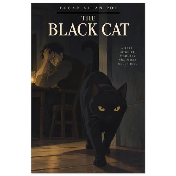 Póster del Gato Negro — póster estilo anime