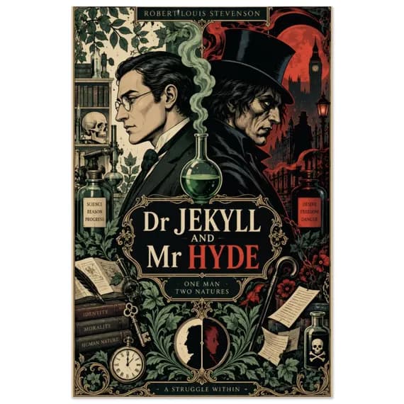 Póster de Dr. Jekyll y Mr. Hyde — póster vectorial
