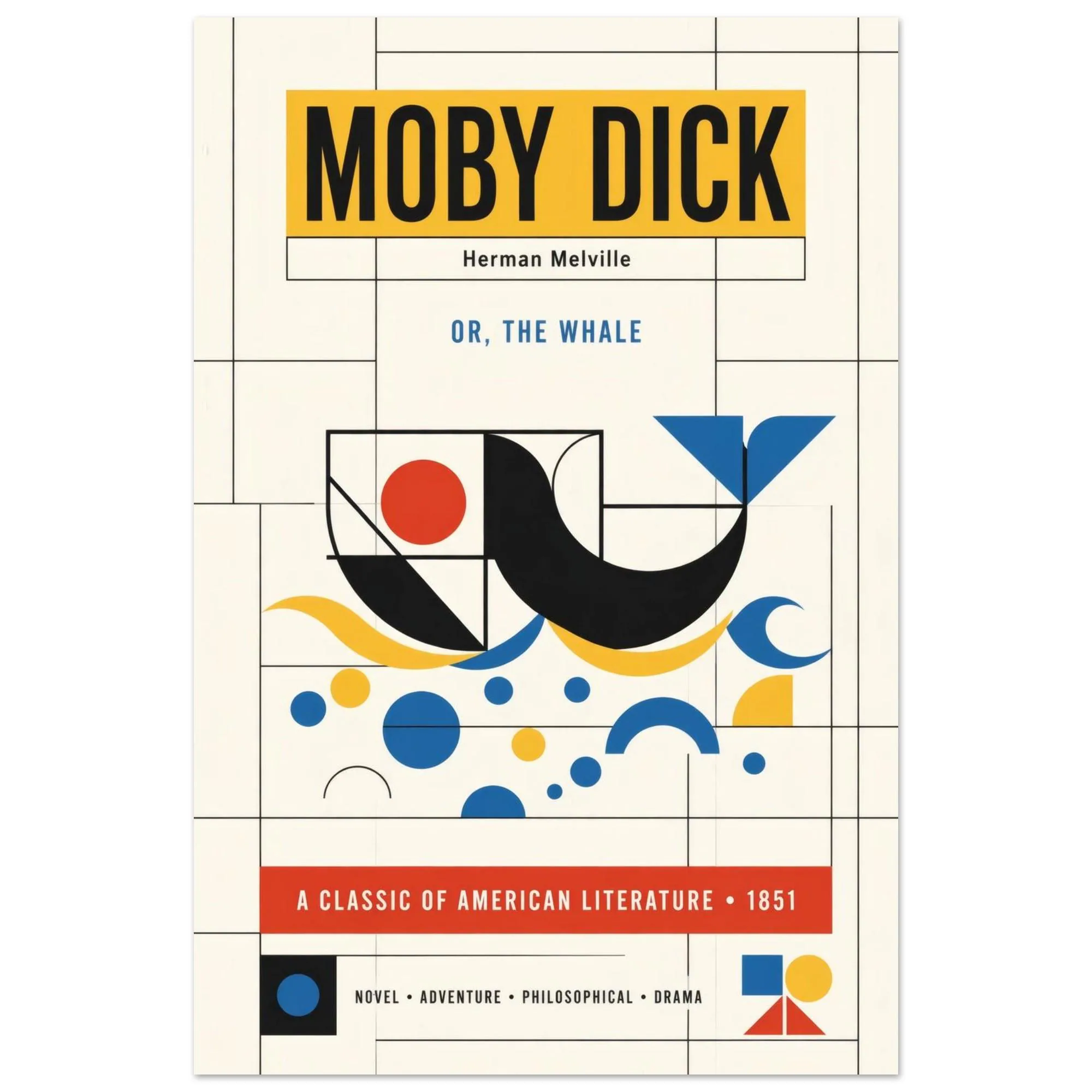 Moby Dick Bauhaus Poster — Bauhaus poster