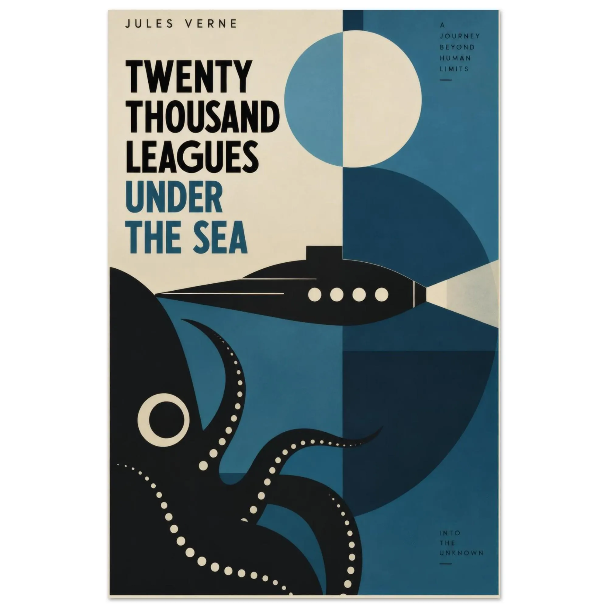 Twenty Thousand Leagues Under the Sea Bauhaus Poster — Bauhaus poster