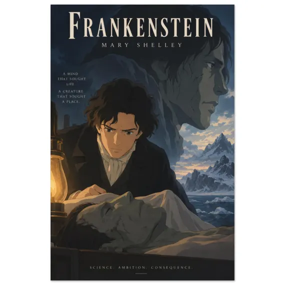 Póster de Frankenstein — póster estilo anime