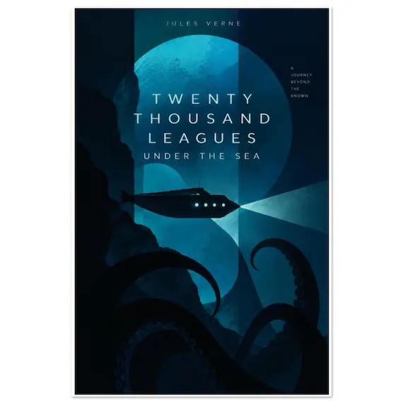 Twenty Thousand Leagues Under the Sea Abstract Poster — Abstract poster